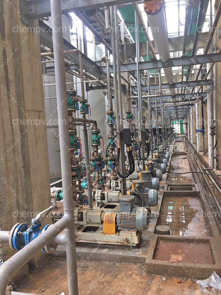 浙江杭州IH不锈钢离心液碱打料泵项目成功案例